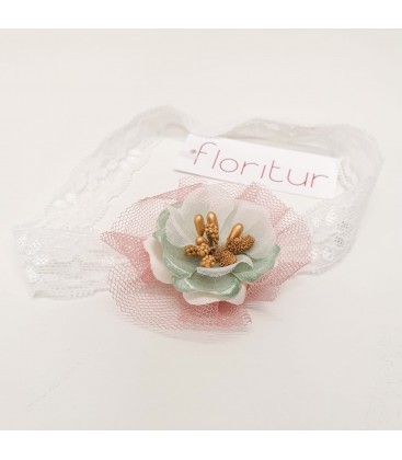 Floritur - Cinta para bebé flor verde
