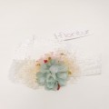 Floritur - Cinta para bebé flor verde y rosa