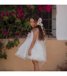 Mimilú - Vestido de ceremonia para niña flor cintura