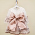 Mamen - Vestido arras tul plumeti seda rosa