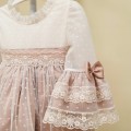 Mamen - Vestido arras tul plumeti seda rosa