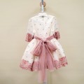 Piculina Kids - Vestido tul bordado rosa y beige