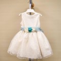 Piculina Kids - Vestido tul topos marfil
