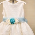 Piculina Kids - Vestido tul topos marfil
