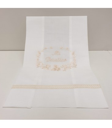 Pañuelo de bautizo bordado
