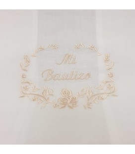 Pañuelo de bautizo bordado