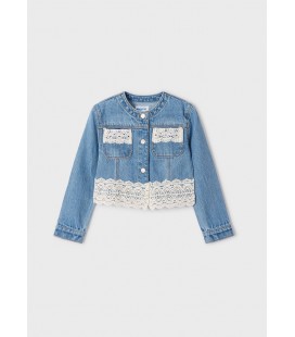 Mayoral - Cazadora fantasia denim color tejano
