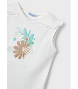 Mayoral - Conj. falda tul estampado color agua