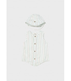 Mayoral Newborn - Pelele y gorro plana color aqua