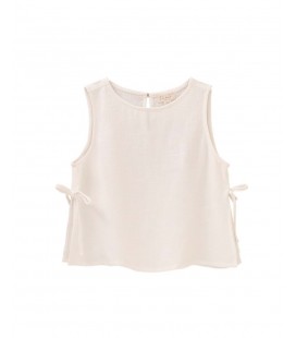 Dadati - Blusa blanca para niña Hojas Verdes