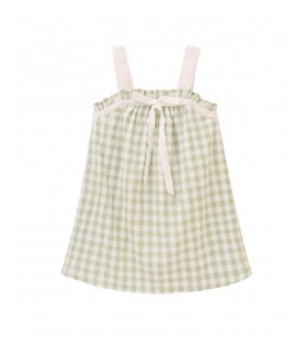 Dadati - Vestido vichy verde para niña Menta