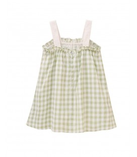 Dadati - Vestido vichy verde para niña