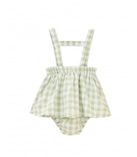 Dadati - Ranita bebé vichy verde Menta