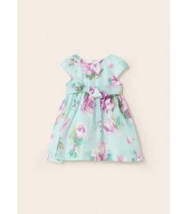 Mayoral - Vestido estampado color agua