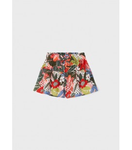 Mayoral - Falda pantalon estampado color naranja