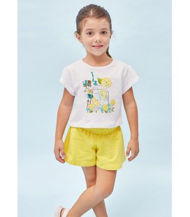 Mayoral - Conj. short serigrafia color mimosa