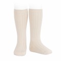 Cóndor - Calcetines altos canalé básicos - Lino
