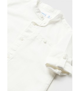 Mayoral - Camisa m/l cuello mao lino color blanco