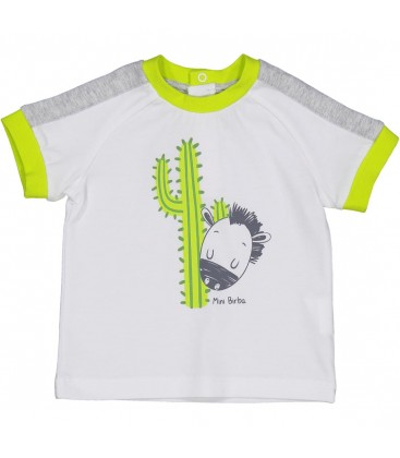 Birba - Camiseta Cebra blanca para bebé