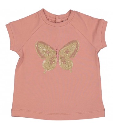 Birba - Camiseta rosa empolvado para niña