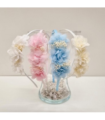Siena - Diadema bambula y gypsophila