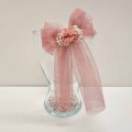 Siena - Clip lazada tul con flor y gipsophila