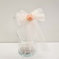 Siena - Clip lazada tul con flor y gipsophila