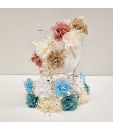 Siena - Corona de flores detalles raso