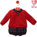 Del Sur - Conjunto bebé Casablanca rojo azul