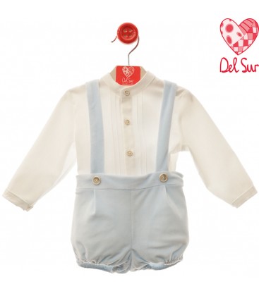 Del Sur - Conjunto para bebé Matilda celeste