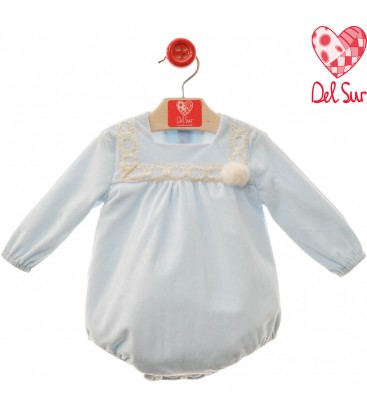 Del Sur - Pelele para bebé Matilda celeste