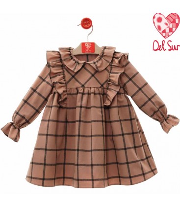 Del Sur - Vestido para niña Gigi rosa empolvado