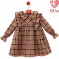 Del Sur - Vestido para niña Gigi rosa empolvado