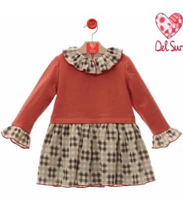 Del Sur - Vestido Camelot gris caldera para niña