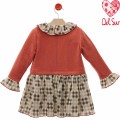 Del Sur - Vestido Camelot gris caldera para niña