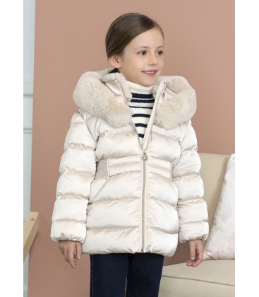 Abel&Lula - Chaqueton satinado pelo beige