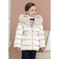 Abel&Lula - Chaqueton satinado pelo beige
