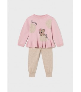 Mayoral - Conj. tricot pantalon largo rosado