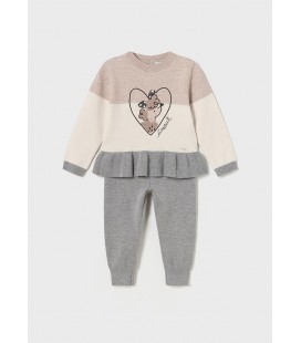 Mayoral - Conj. tricot pantalon largo acero