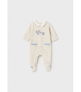 Mayoral Newborn - Pelele tundosado milk vigoré