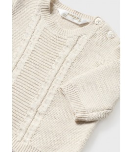 Mayoral Newborn - Conj. polaina y gorro tricot milk vigoré
