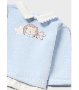 Mayoral Newborn - Conj. polaina tundosado cielo