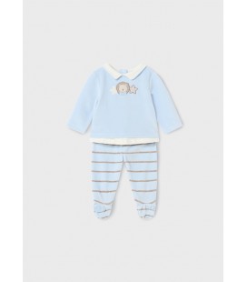 Mayoral Newborn - Conj. polaina tundosado cielo