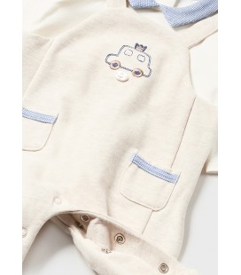 Mayoral Newborn - Pelele peto felpa milk vigoré