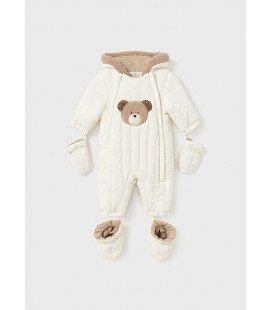 Mayoral Newborn - Buzo microfibra garbanzo