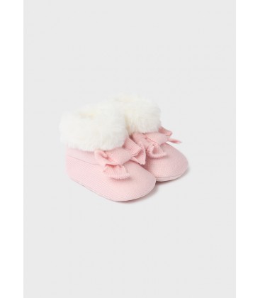 Mayoral Newborn - Botita tricot rosa baby