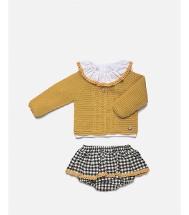 Juliana - Conjunto con chaqueta color mostaza