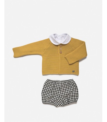 Juliana - Conjunto con chaqueta mostaza