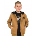 Energiers - Sudadera abierta color tabaco para niño