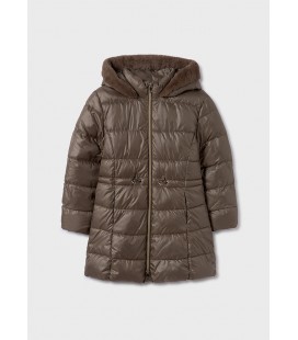 Mayoral - Chaqueton largo acolchado moca